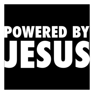 Powered By Jesus Decal (White)